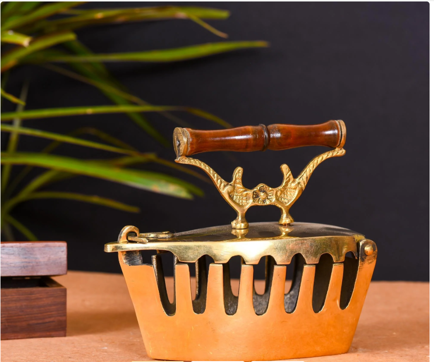 Miniature brass iron box decorative