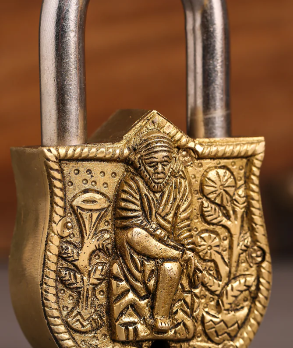 Pure brass Sai Baba Door Lock