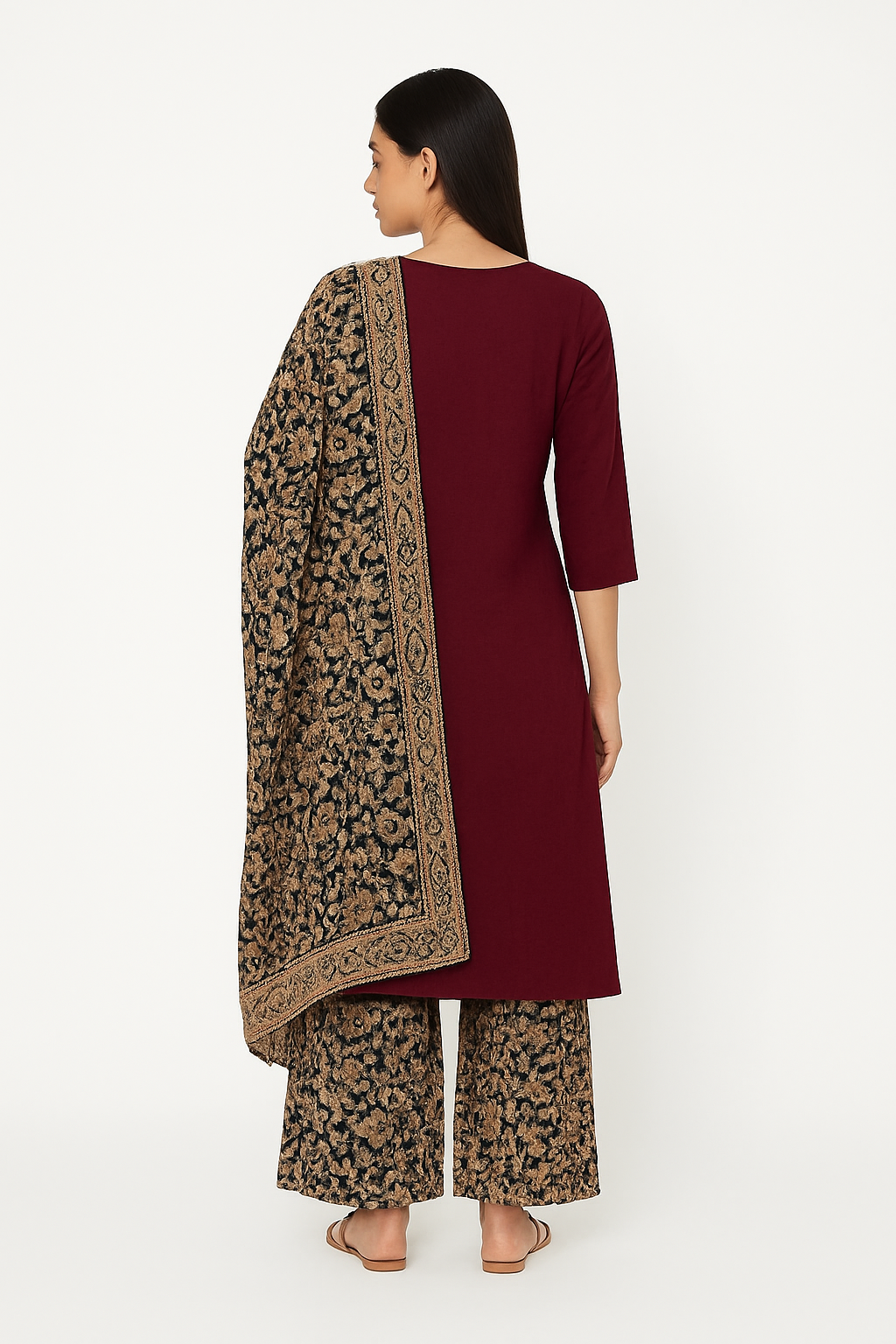 Kalamkari natural dyed 3 pc unstitched suit