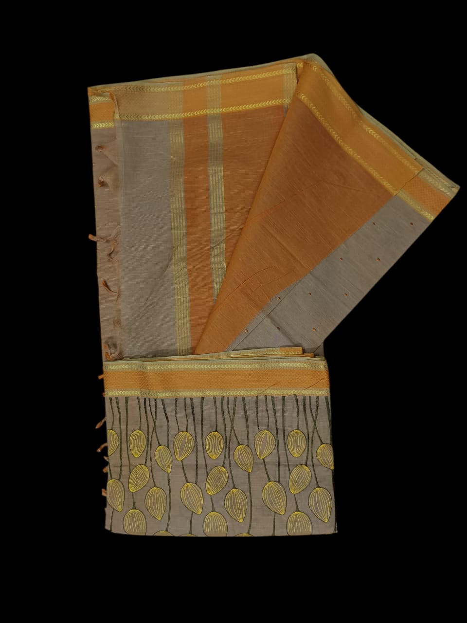 Gadwal cotton saree with hand embroidery