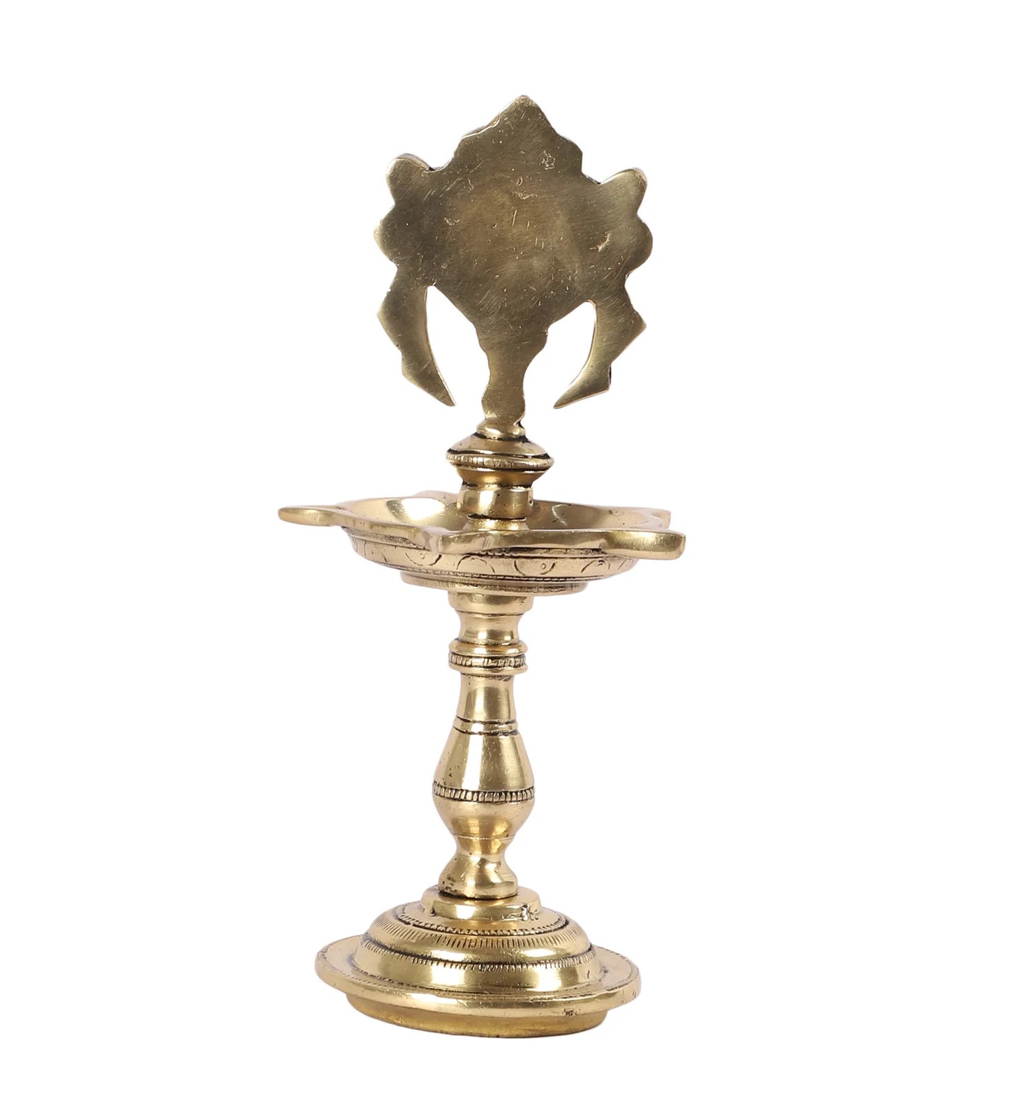 Shanku Chakra Deepam Brass Oil Lamp for Auspicious Decor