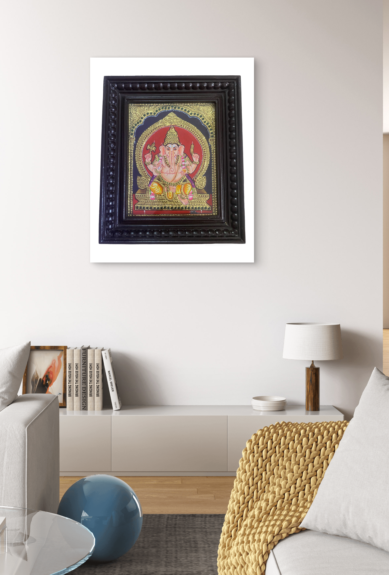god vinayaka painting for pooja room, house entrance and wall decor