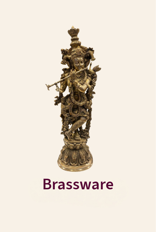 set of brass candle holders as home decor – mentions brass items for home decor