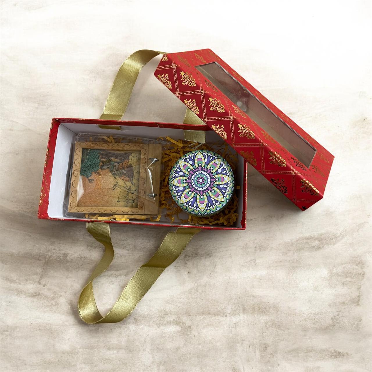 Christmas Hamper with Decorative Tin Candle and Keyholder