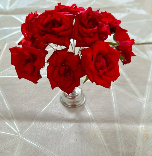 German Silver Trishul Flower Stand