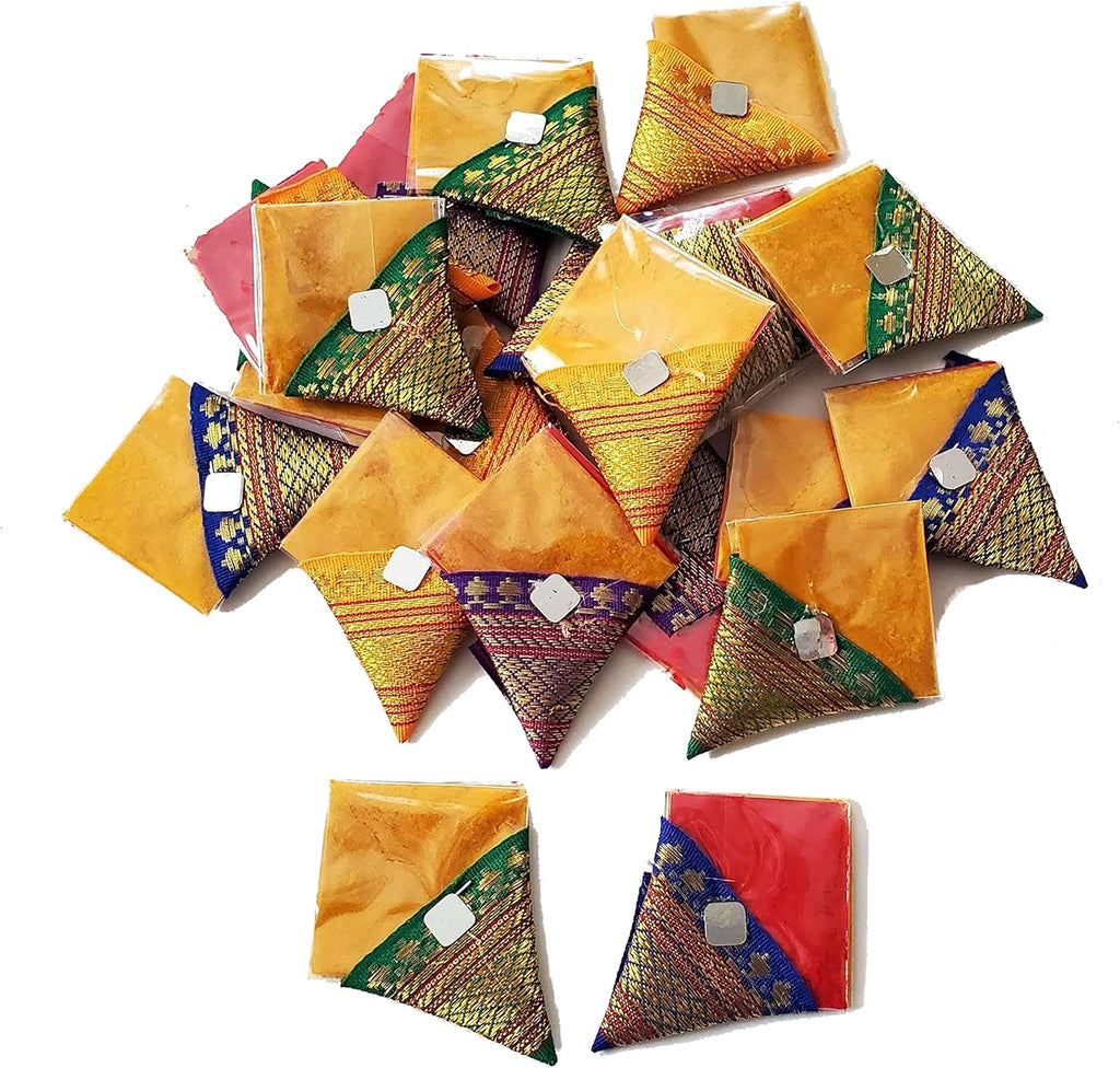 Haldi Kumkum | Set of 10 Flat Cone Shape Design 2 Return Gift