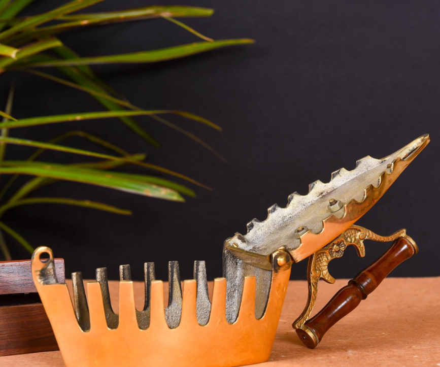 Miniature brass iron box decorative