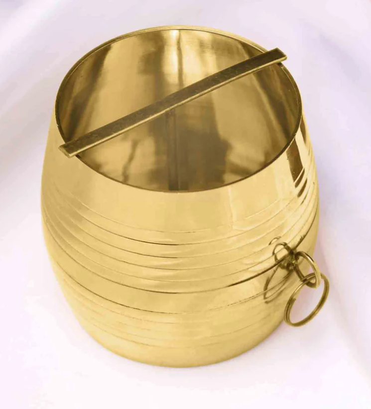 Kerala brass rice vessel