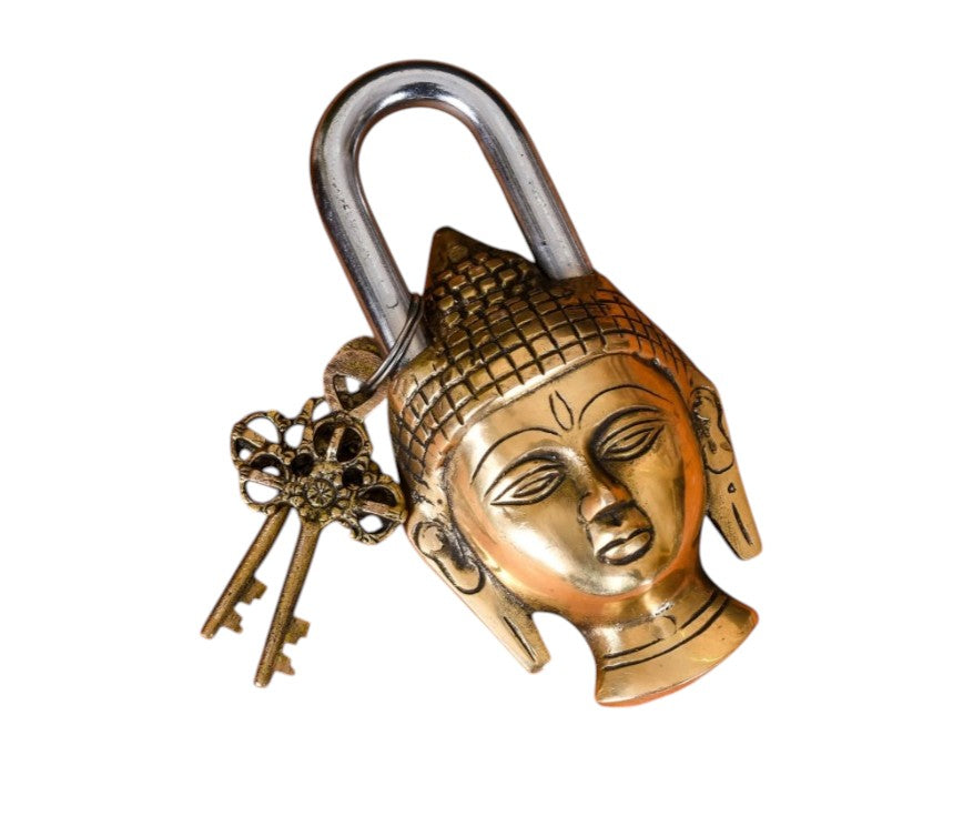 Buddha face door lock and key