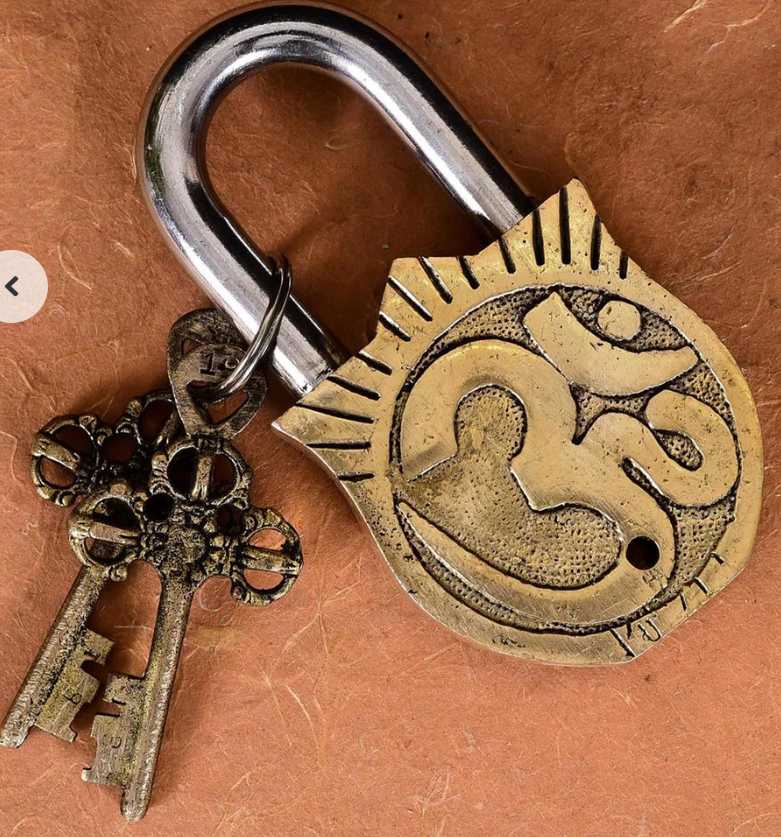 Pure Brass Radha Krishna Door Lock