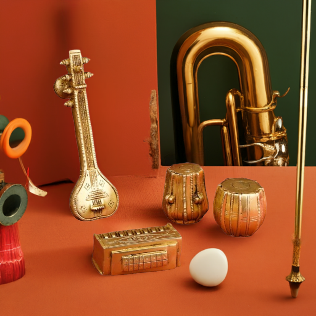 Pure brass musical instrument set