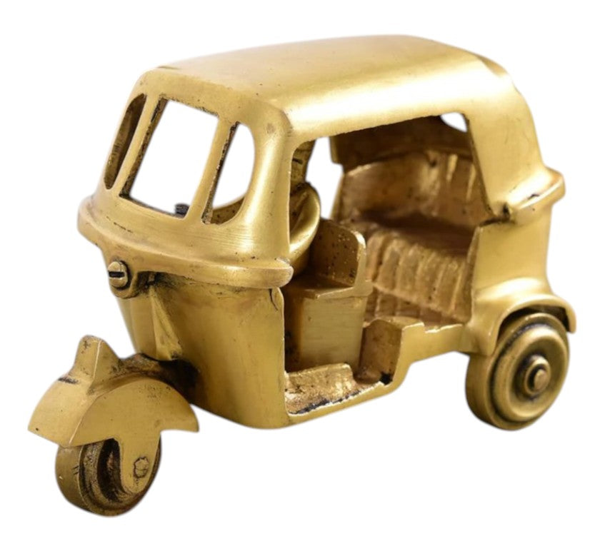 Pure brass miniature autorickshaw