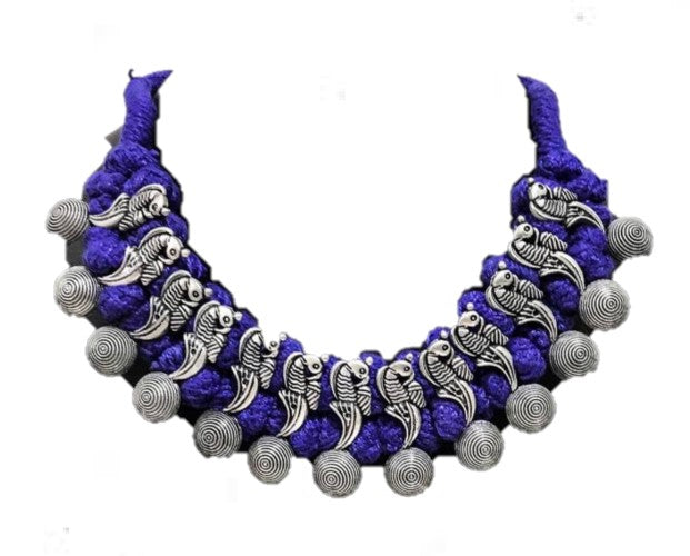 Handloom Chettinad Cotton and Thread Jewellery Combo set