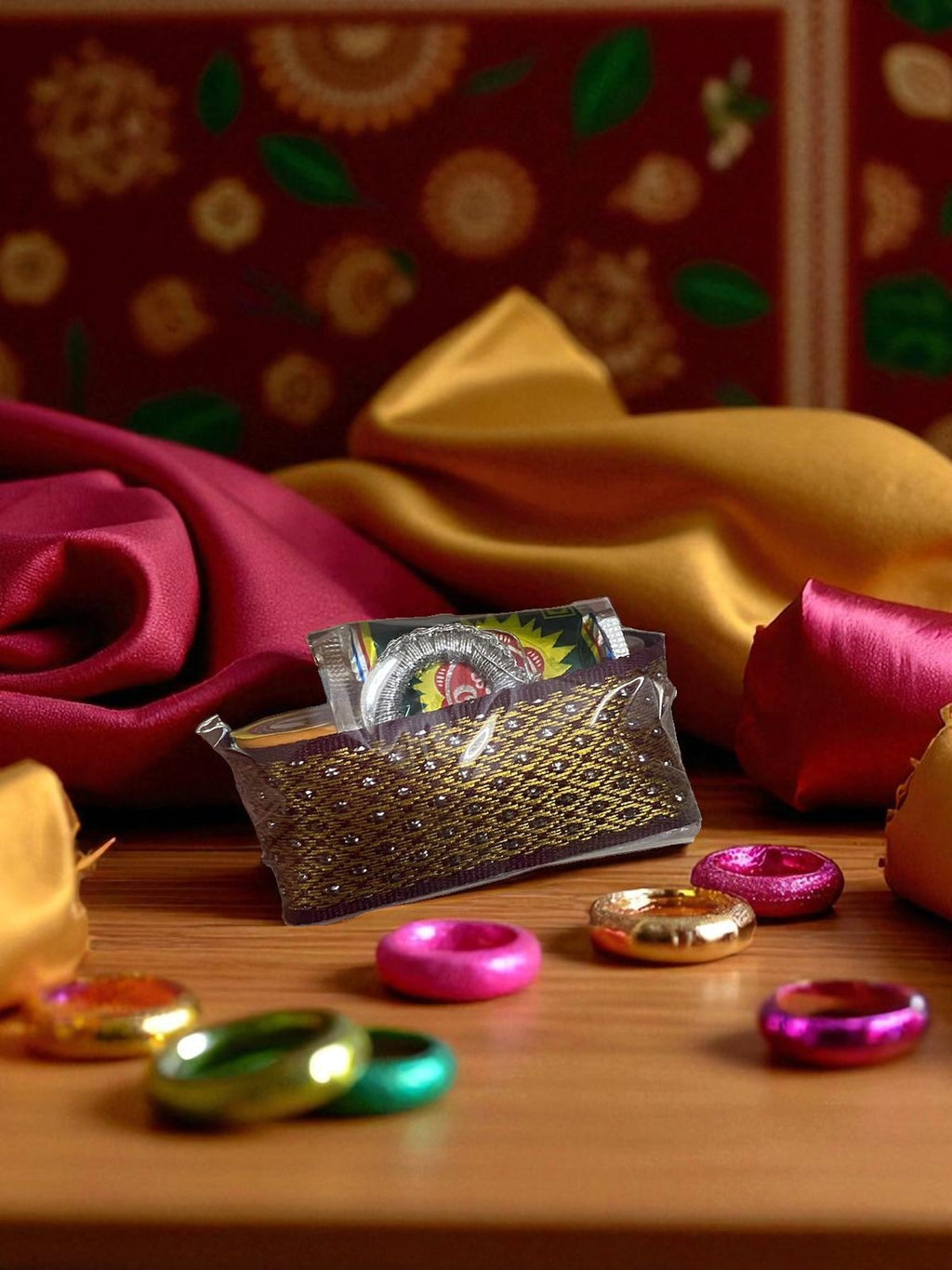 Basket design haldi kumkum gifts - Pack of 10