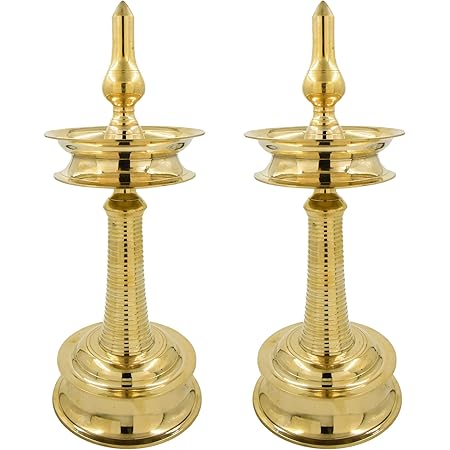 Handcrafted Pure Brass Kerala Nilavilakku | Traditional Diya Oil Lamp stand for puja
