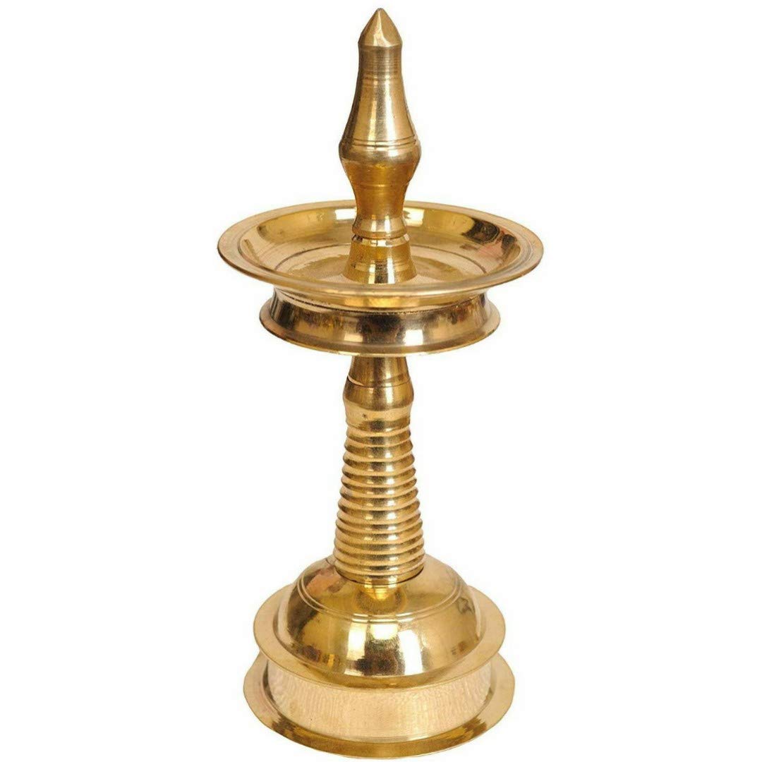 Handcrafted Pure Brass Kerala Nilavilakku | Traditional Diya Oil Lamp stand for puja