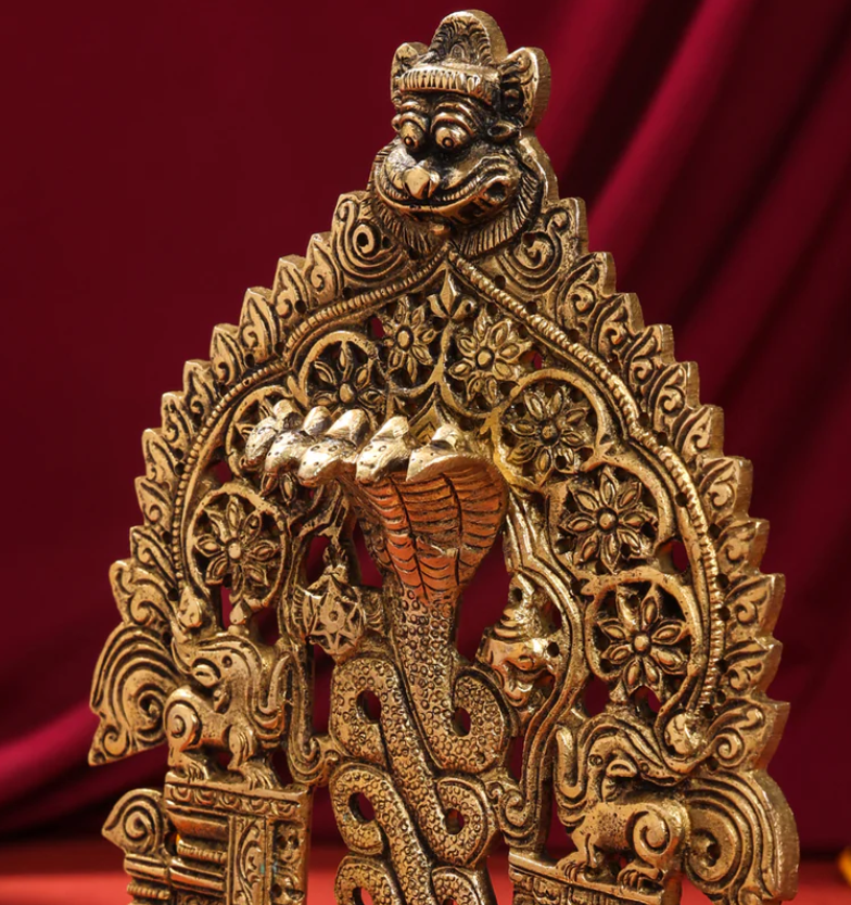 Pure Brass Naga Throne for pooja room Decor item