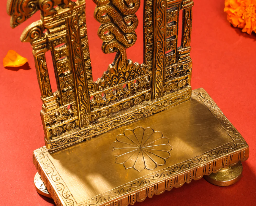 Pure Brass Naga Throne for pooja room Decor item