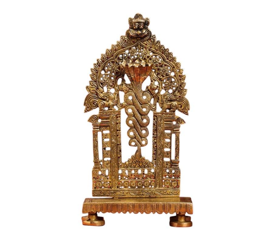Pure Brass Naga Throne for pooja room Decor item