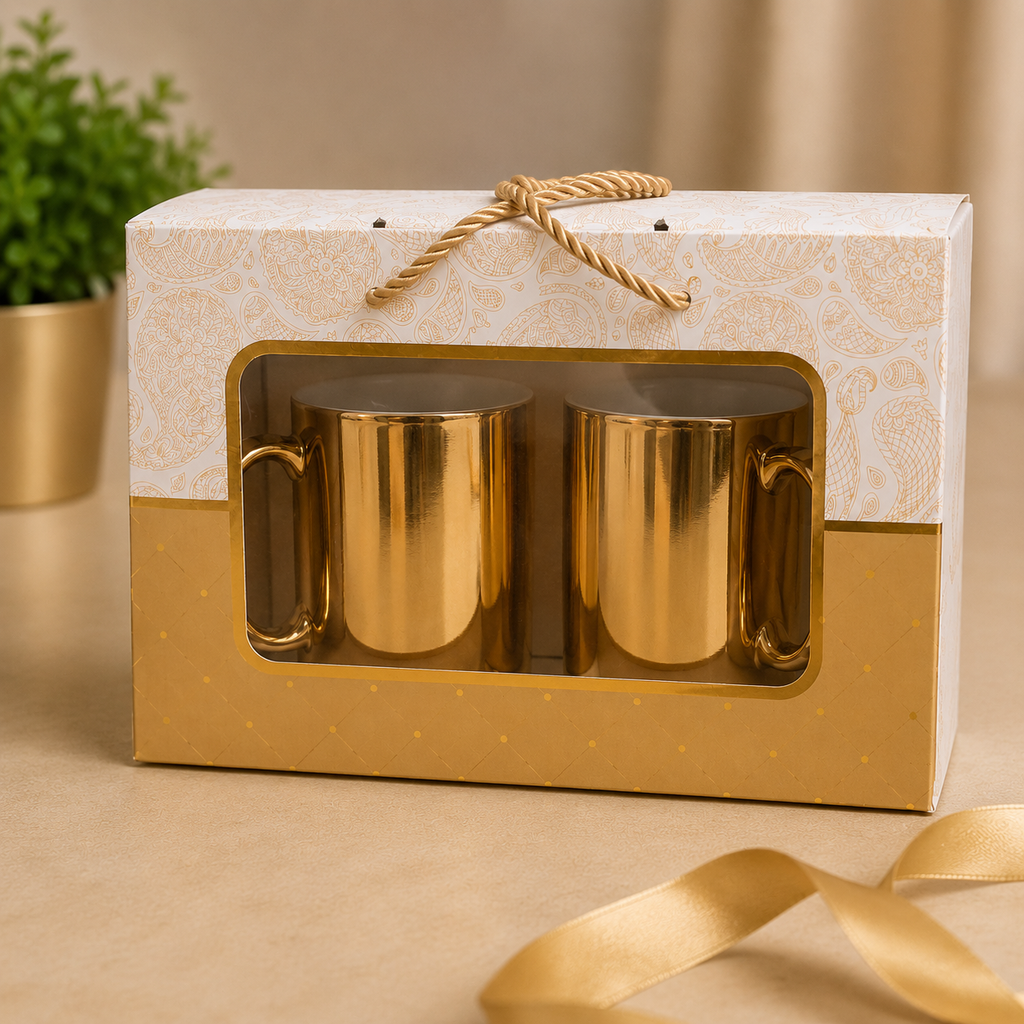 Golden Ceramic Mugs