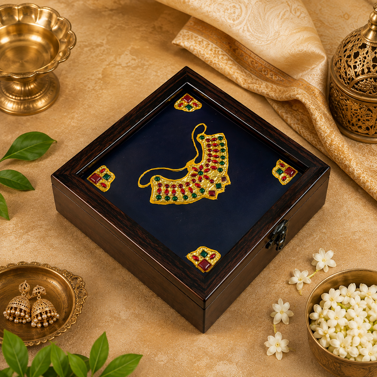 Tanjore Jewellery Box – Multipurpose Tanjore Art Gift Box