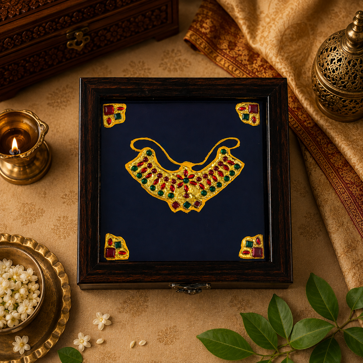 Tanjore Jewellery Box – Multipurpose Tanjore Art Gift Box