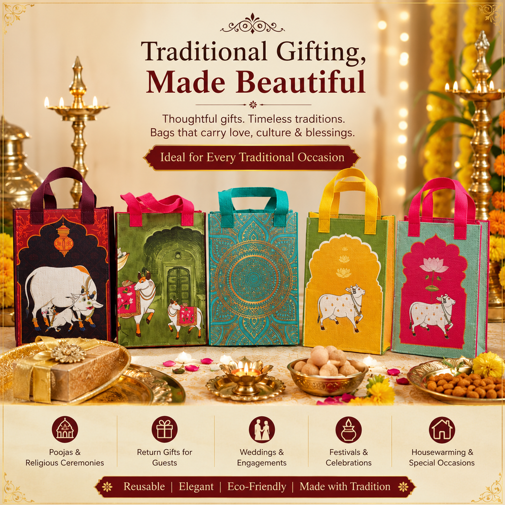 Premium Traditional Gift Bags for Return Gifts & Festive Gifting