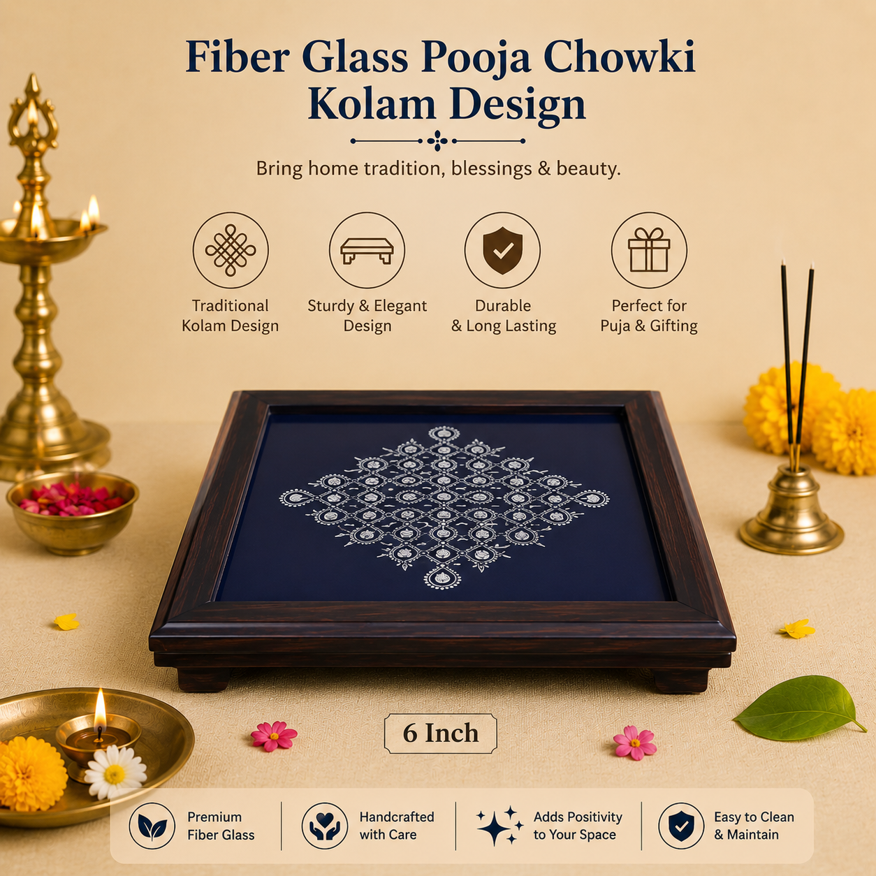 traditional pooja chowki