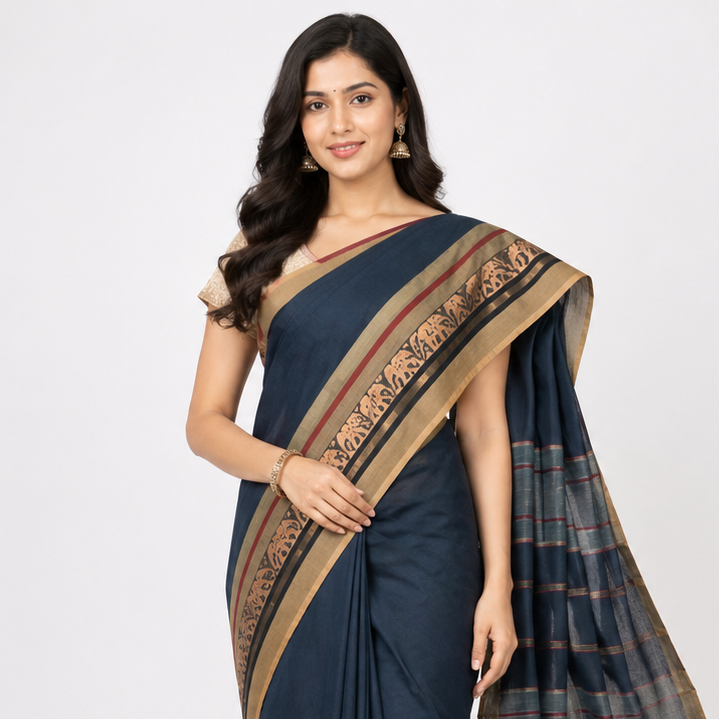 Handloom cotton sarees online South Indian style