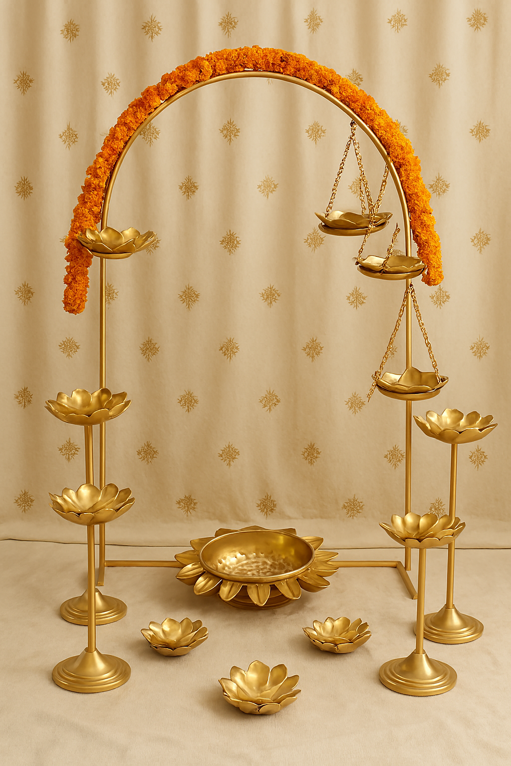 Ganesh Chaturthi Pooja Decor(Without Idol)