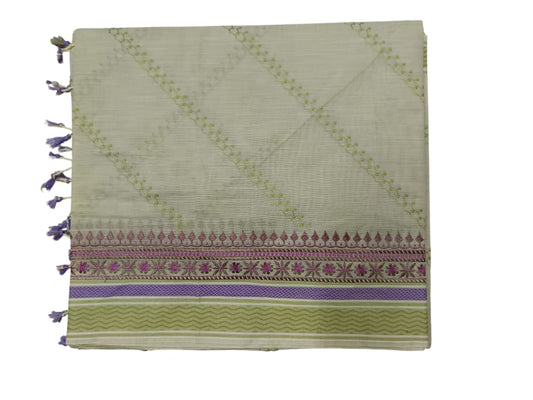 Trendy Gadwal cotton saree with embroidery