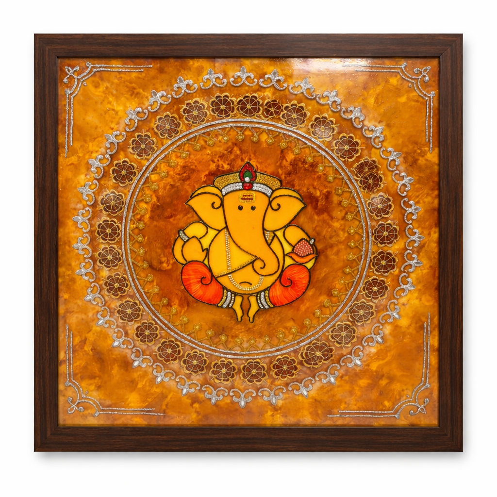 Handcrafted Lord Ganesha Wall Art – Customizable Spiritual Home Decor