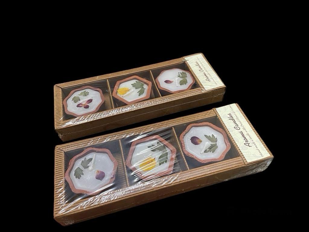 Handmade scented candles in terracota diya(pack of 3)