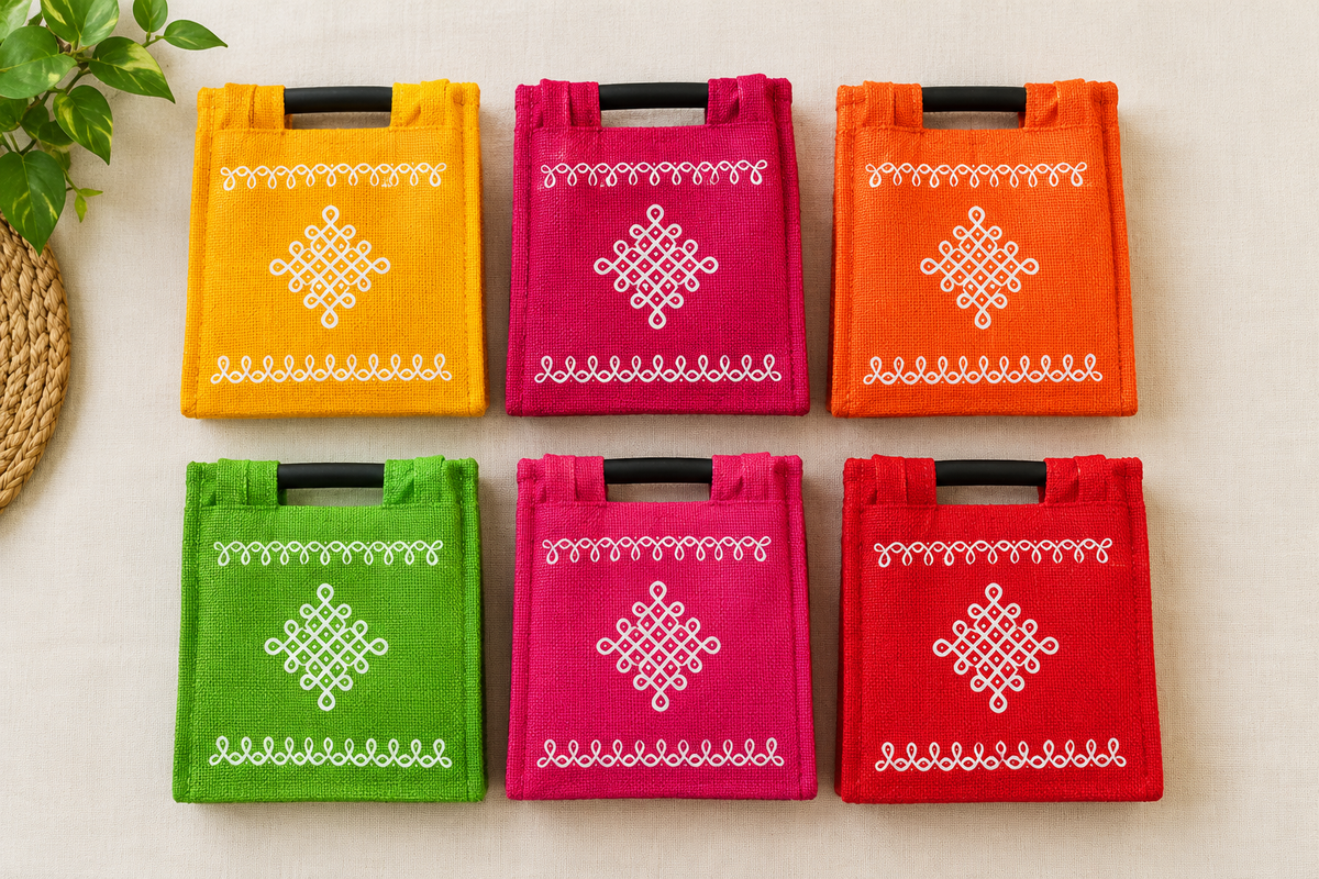 Kolam Stick Bags 8x8 Inch's Assorted Colors pack of 1