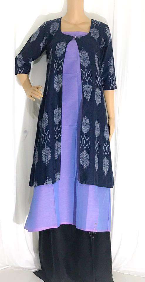 Double Ikkat Long Jacket