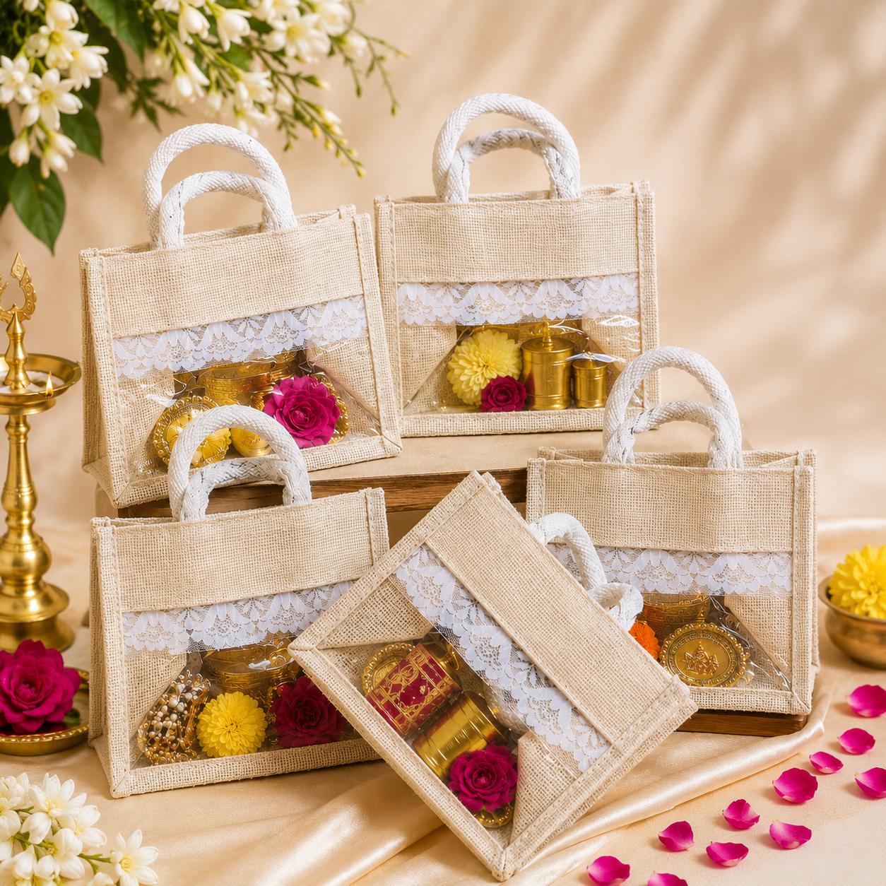 Traditional Tambulam Jute Return Gift Bag