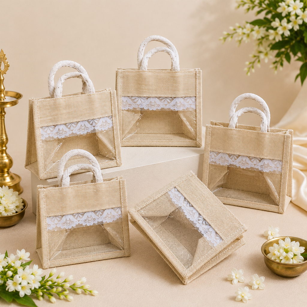 Traditional Tambulam Jute Return Gift Bag