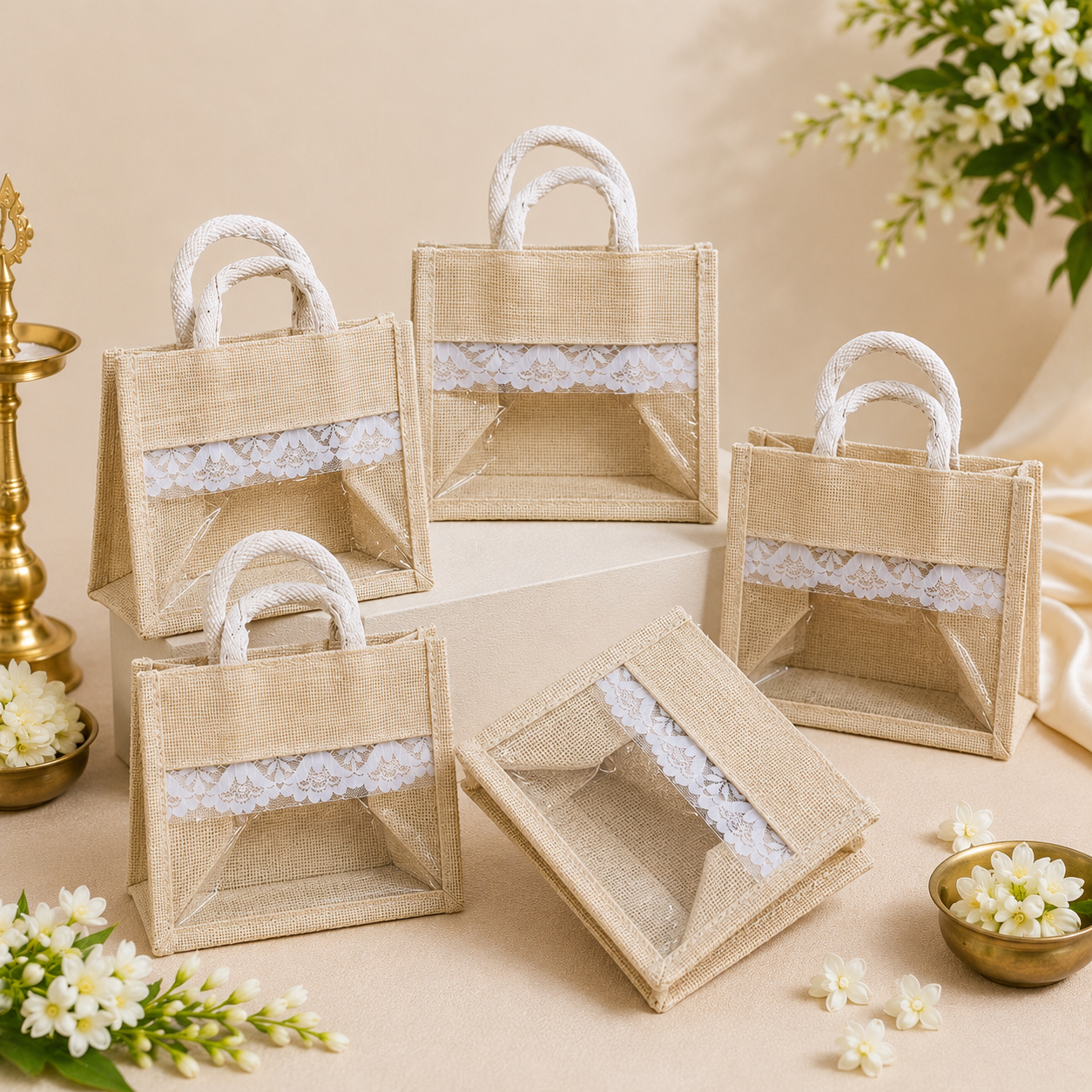 Traditional Tambulam Jute Return Gift Bag