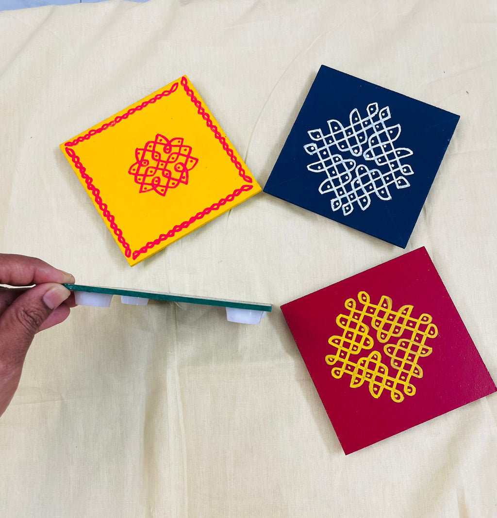 POOJA CHOWKI SET OF 4