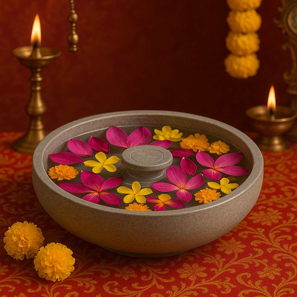 Krishnashila stone urli (Without idol)