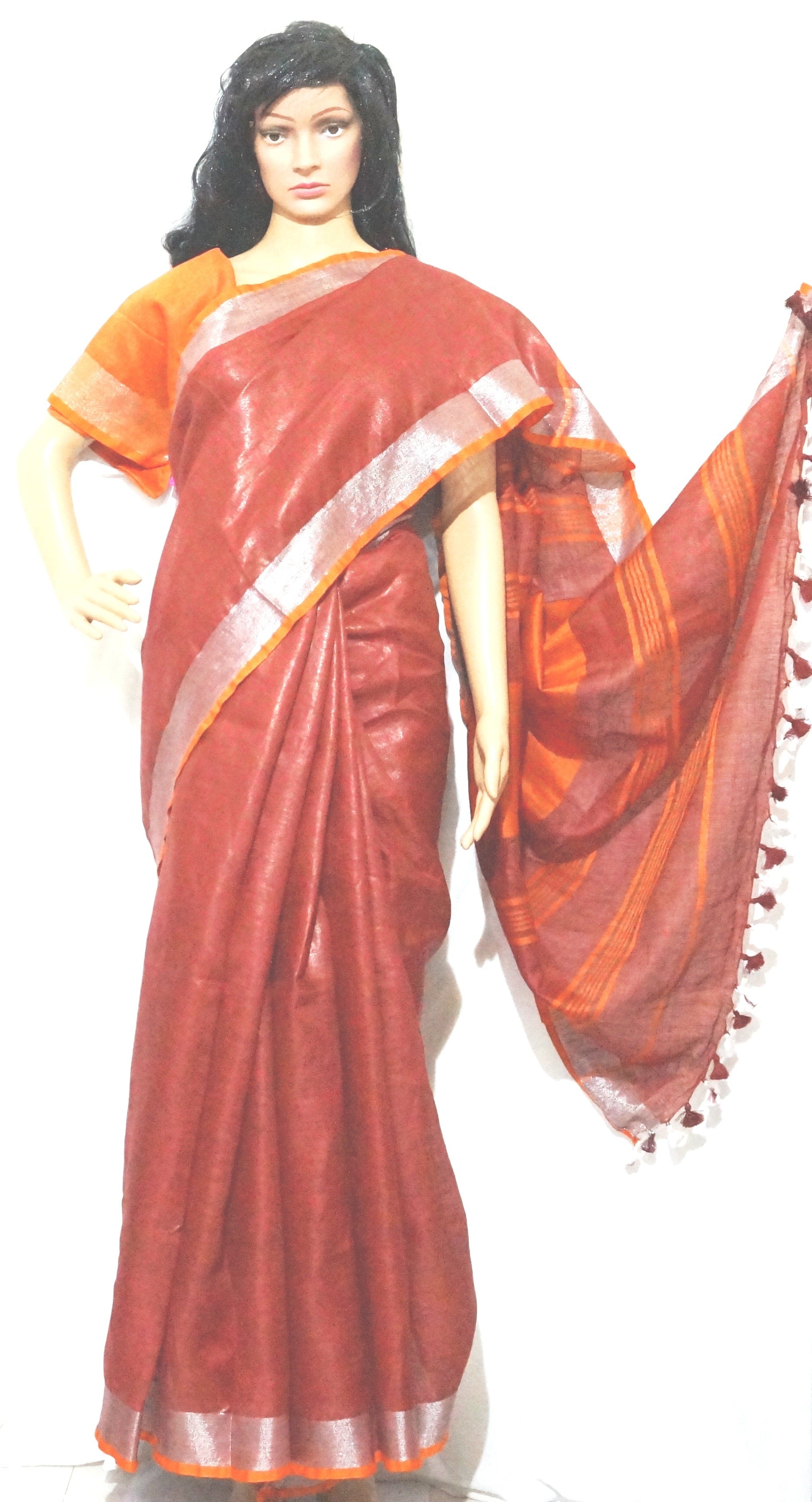 Tissue Linen Saree