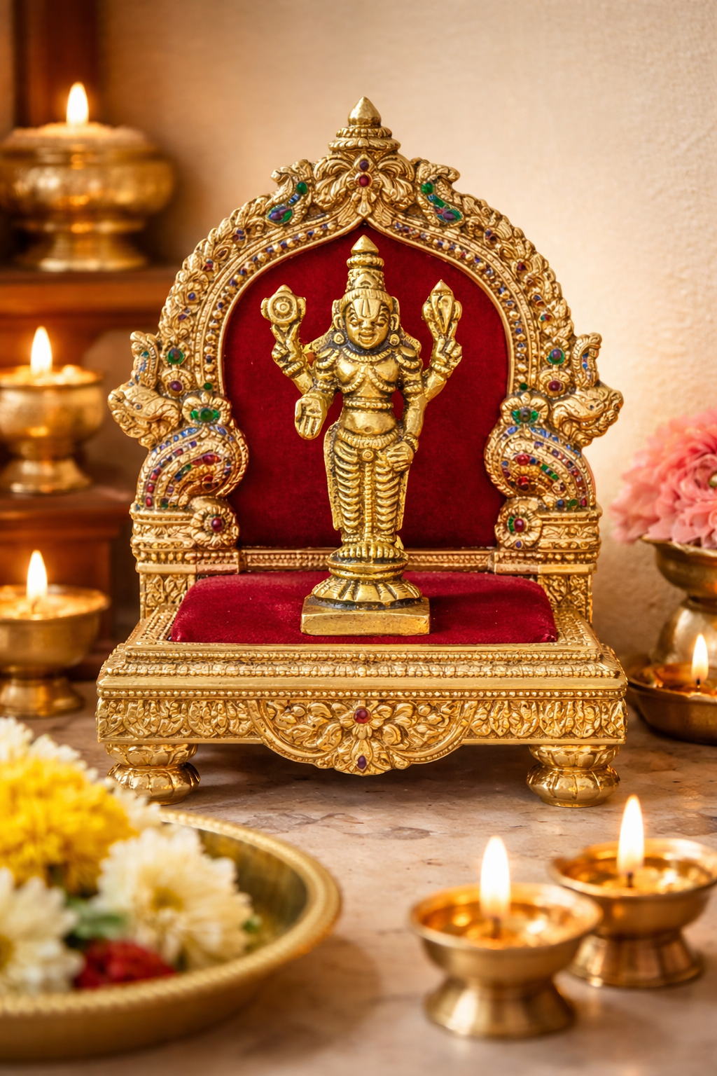 3 INCH LORD BALAJI BRASS IDOL