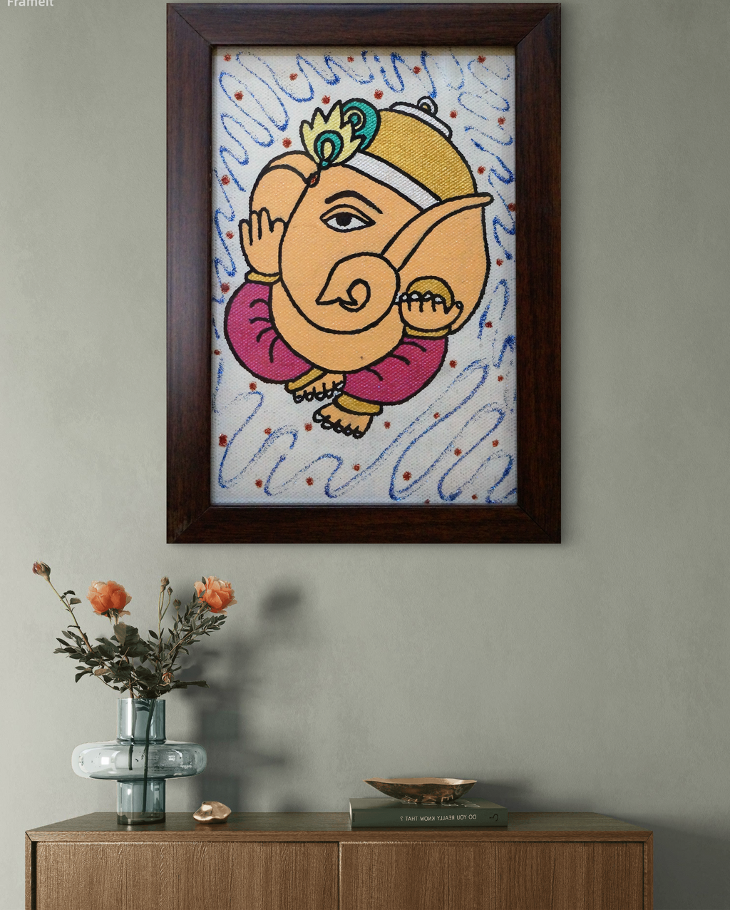 Ganesha painting on canvas