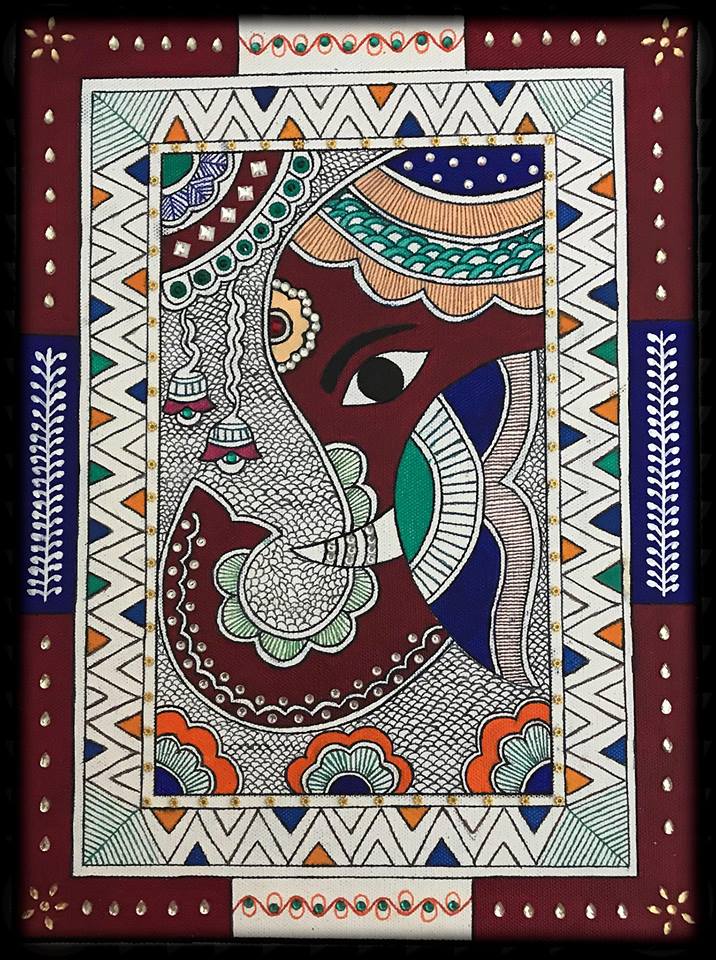 Ganesha in Kalamkari painting