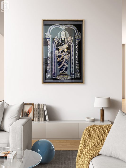 Lord venkateswara swamy Tajore painting | God Balaji wall art