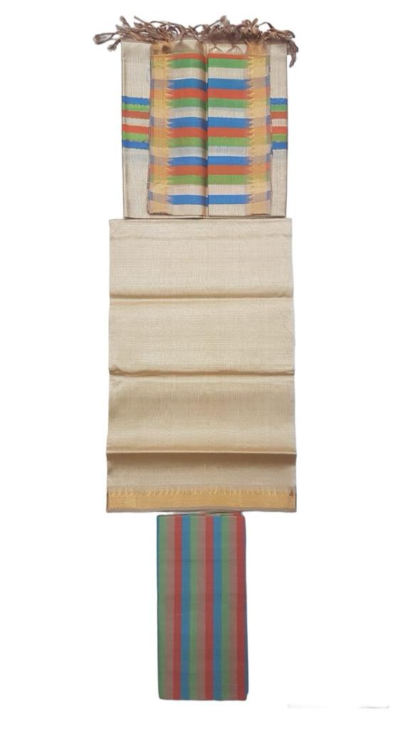 Mangalagiri silk unstitched 3 pc dress material