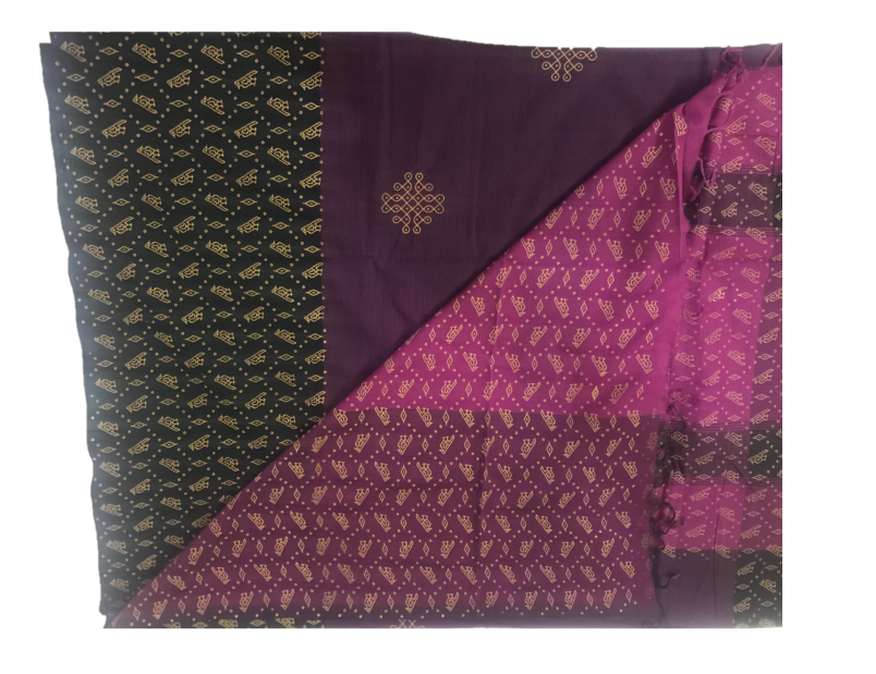 Mangalagiri printed cotton saree