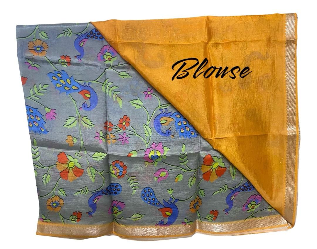 Mangalagiri silk saree with kanchipuram borders