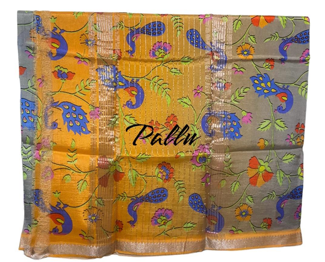 Mangalagiri silk saree with kanchipuram borders