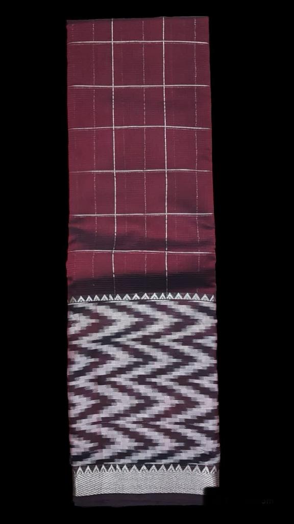 Mangalagiri pure silk in checks pattern